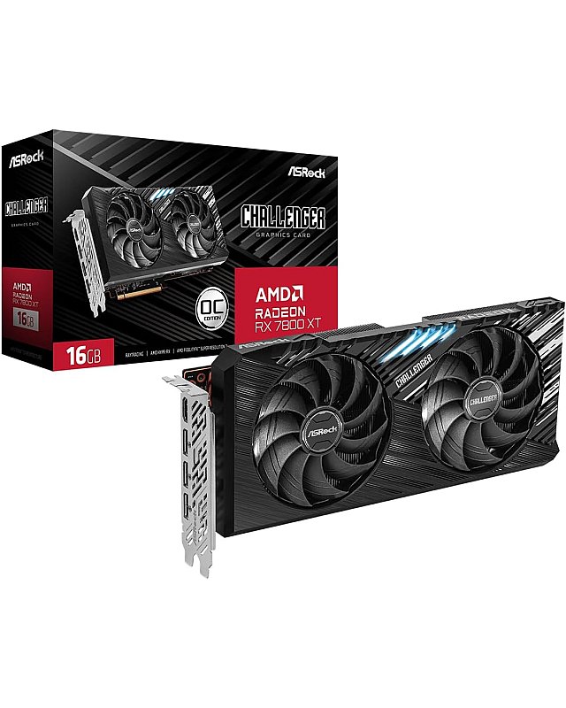 ASRock Challenger Radeon RX 7800 XT OC RX7800XT CL 16GO 16GB GDDR6-90-GA4SZZ-00UANF