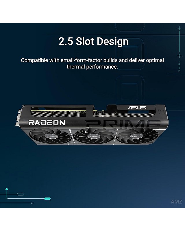 ASUS Prime Radeon RX 9060 XT OC Edition 16GB GDDR6 Gaming Graphics Card (AMD Radeon RX9060XT, AMD RDNA 4 Architecture, PCIe 5.0, 1x HMDI 2.1b, 2X DisplayPort 2.1a, PRIME-RX9060XT-O16G)