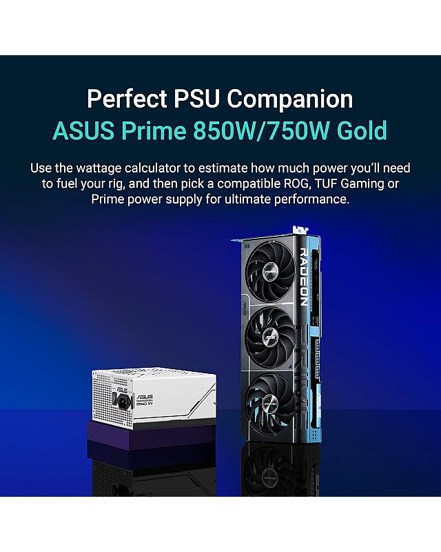 ASUS Prime Radeon RX 9070 XT OC Edition 16GB GDDR6 Gaming Graphics Card (AMD Radeon RX9070XT, PCIe 5.0, 1x HDMI 2.1b, 3X DisplayPort 2.1a, 2.5 Slot Design, PRIME-RX9070XT-O16G)