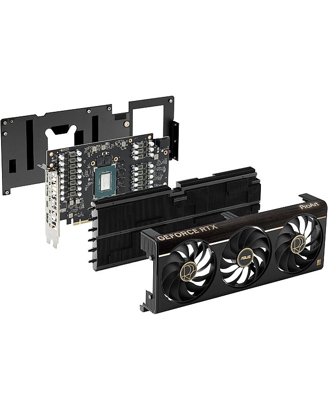 ASUS ProArt GeForce RTX 5080 16GB OC Edition GDDR7 Content Creation Grafikkarte (NVIDIA Blackwell, DLSS 4, Gaming, 2,5-Slot, PCIe 5.0, 1x USB-C, 1x HDMI 2.1b, 2x DisplayPort 2.1b, PROART-RTX5080-O16G)