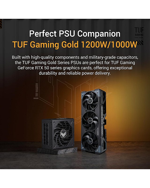 ASUS TUF Gaming GeForce RTX 5080 OC Edition 16GB GDDR7 Gaming Grafikkarte (Nvidia GeForce RTX5080, 3,6 Slot Design, PCIe 5.0, 2X HDMI 2.1b, 3X DisplayPort 2.1a, TUF-RTX5080-O16G-GAMING)