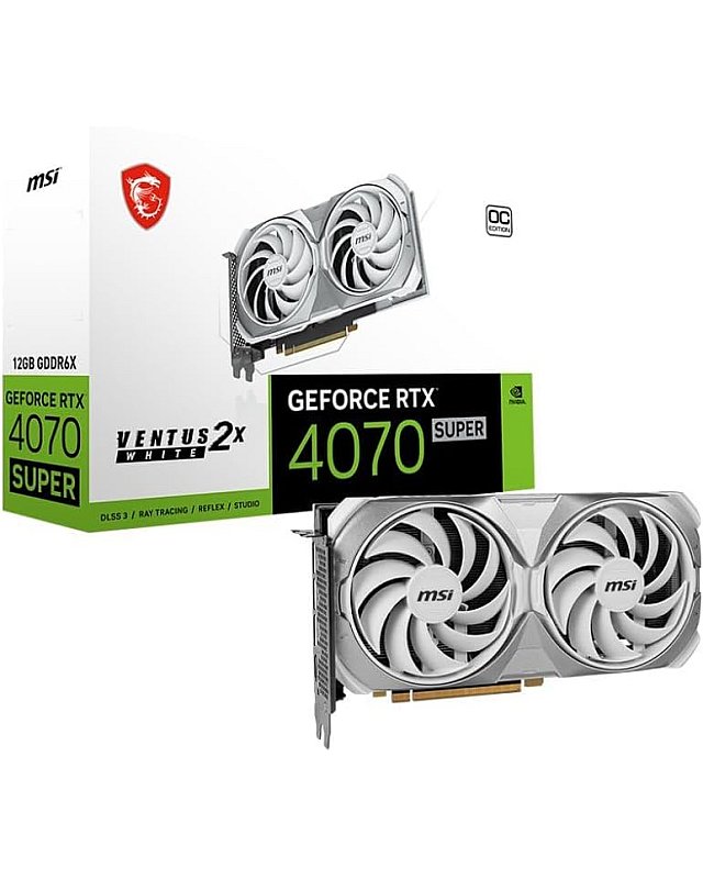 MSI GeForce RTX 4070 SUPER 12G Ventus 3X OC Grafikkarte, NVIDIA RTX 4070 SUPER, 12 GB GDDR6X Speicher, 21Gbps, PCIe 4.0, DLSS3.5