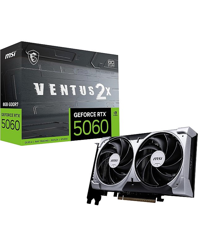MSI GeForce RTX 5060 8G Gaming OC - 8GB GDDR7 (28Gbps/128-bit), PCIe 5, Boost: 2625 Hz, HDMI 2.1b, DisplayPort 2.1b
