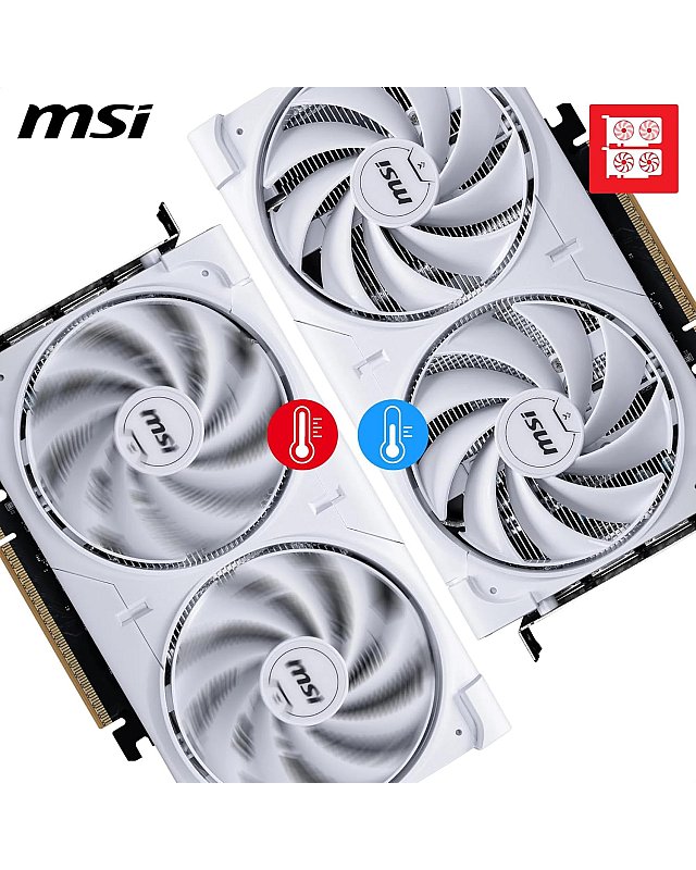 MSI GeForce RTX 5060 8G Ventus 2X OC White - 8GB GDDR7 (28Gbps/128-bit), PCIe 5, Boost: 2527 Hz, HDMI 2.1b, DisplayPort 2.1b
