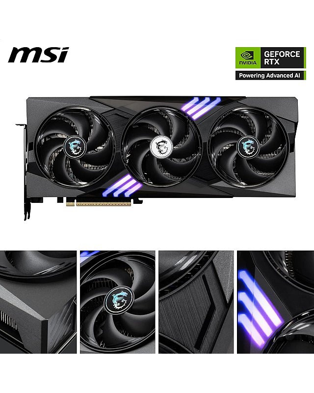 MSI GeForce RTX 5070 12G Gaming Trio OC - 12GB GDDR7 (28Gbps/192-bit), PCIe 5, Boost: 2610 MHz, HDMI 2.1b, DisplayPort 2.1b