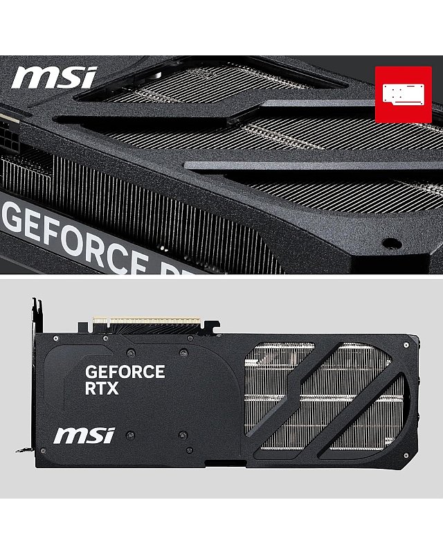 MSI GeForce RTX 5070 Ti 16G Shadow 3X OC — 16GB GDDR7 (28Gbps/256-bit), PCIe 5, Boost: 2482 MHz, HDMI 2.1b, DisplayPort 2.1b