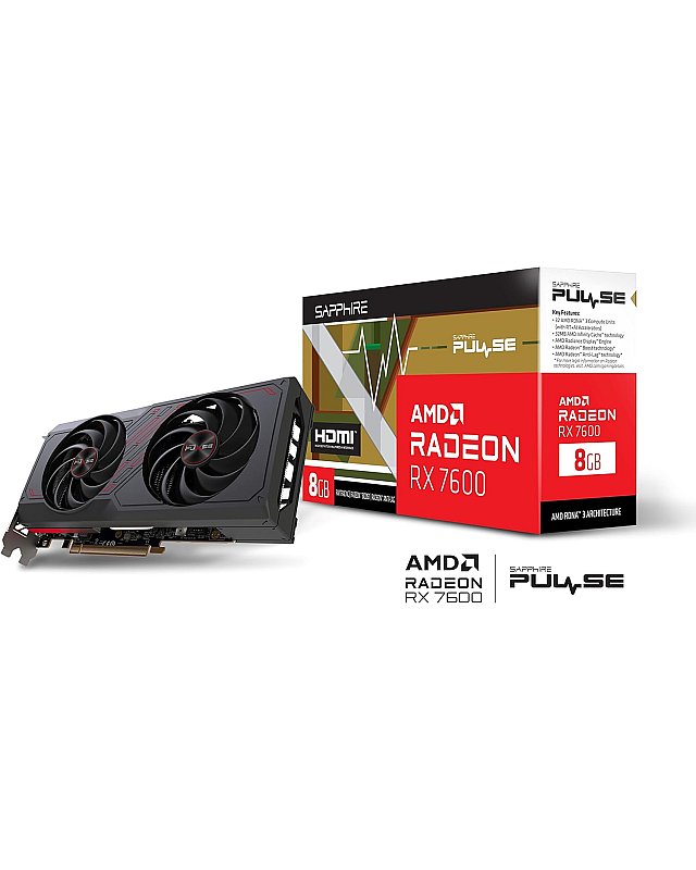 Sapphire PULSE AMD RADEON RX 7600 8.192 MB GDDR6
