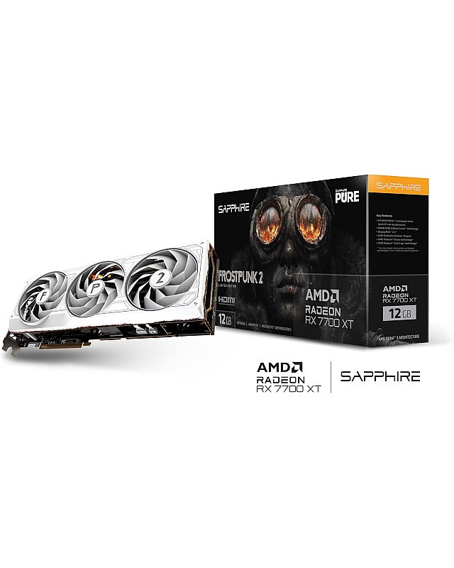 Sapphire Pure AMD Radeon RX 7700 XT Frostpunk 2 Edition