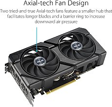 ASUS Dual GeForce RTX 4060 EVO OC Edition 8GB GDDR6 (PCIe 4.0, 8GB GDDR6, DLSS 3, HDMI 2.1a, DisplayPort 1.4a, Axial-Tech-Lüfterdesign, 0dB, Dual BIOS, Auto-Extreme-Technologie)