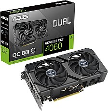 ASUS Dual GeForce RTX 4060 EVO OC Edition 8GB GDDR6 (PCIe 4.0, 8GB GDDR6, DLSS 3, HDMI 2.1a, DisplayPort 1.4a, Axial-Tech-Lüfterdesign, 0dB, Dual BIOS, Auto-Extreme-Technologie)