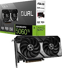 ASUS Dual GeForce RTX 5060 Ti 8GB GDDR7 OC Edition Gaming Grafikkarte (Nvidia GeForce RTX5060Ti DLSS 4, 2,5-Slot Design, PCIe 5.0, 3X DisplayPort 2.1b, 1x HDMI 2.1b, DUAL-RTX5060TI-O8G)
