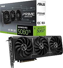 ASUS Prime GeForce RTX 5060 Ti 8GB GDDR7 OC Edition Gaming Grafikkarte (Nvidia GeForce RTX5060Ti DLSS 4, 2,5-Slot Design, PCIe 5.0, 3X DisplayPort 2.1b, 1x HDMI 2.1b, PRIME-RTX5060TI-O8G)