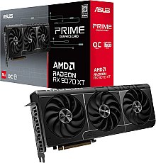 ASUS Prime Radeon RX 9070 XT OC Edition 16GB GDDR6 Gaming Graphics Card (AMD Radeon RX9070XT, PCIe 5.0, 1x HDMI 2.1b, 3X DisplayPort 2.1a, 2.5 Slot Design, PRIME-RX9070XT-O16G)