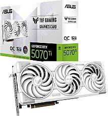 ASUS TUF Gaming GeForce RTX 5070 Ti 16GB GDDR7 White OC Edition Grafikkarte (NVIDIA DLSS 4, 2,5-Slot Design, SSF, PCIe 5.0, 3x DisplayPort 2.1b, 2x HDMI 2.1b, weiß)