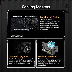 ASUS TUF Gaming GeForce RTX 5080 OC Edition 16GB GDDR7 Gaming Grafikkarte (Nvidia GeForce RTX5080, 3,6 Slot Design, PCIe 5.0, 2X HDMI 2.1b, 3X DisplayPort 2.1a, TUF-RTX5080-O16G-GAMING)