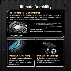 ASUS TUF Gaming GeForce RTX 5080 OC Edition 16GB GDDR7 Gaming Grafikkarte (Nvidia GeForce RTX5080, 3,6 Slot Design, PCIe 5.0, 2X HDMI 2.1b, 3X DisplayPort 2.1a, TUF-RTX5080-O16G-GAMING)