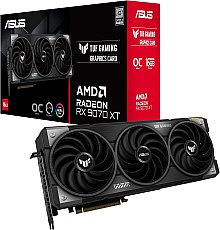 ASUS TUF Gaming Radeon RX 9070 XT OC Edition 16GB GDDR6 Graphics Card (AMD Radeon Radeon RX9070XT, PCIe 5.0, 1x HDMI 2.1b, 3X DisplayPort 2.1a, 3.125 Slot Design, TUF-RX9070XT-O16G-GAMING)