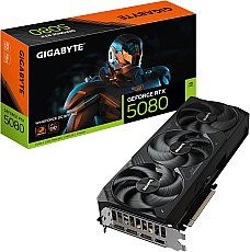 Gigabyte GeForce RTX 5080 WINDFORCE OC SFF 16G Grafikkarte - 16 GB GDDR7, 256 Bit, PCI-E 5.0, 2670MHz Kernfrequenz, 3 x DP 2.1a, 1 x HDMI 2.1b, GV-N5080WF3OC-16GD