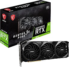 MSI GeForce RTX 3070 Ventus 3X 8G OC LHR Gaming Grafikkarte - NVIDIA RTX 3070 LHR, GPU 1755 MHz, 8 GB GDDR6 Speicher
