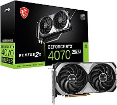 MSI GeForce RTX 4070 SUPER 12G Ventus 3X OC Grafikkarte, NVIDIA RTX 4070 SUPER, 12 GB GDDR6X Speicher, 21Gbps, PCIe 4.0, DLSS3.5