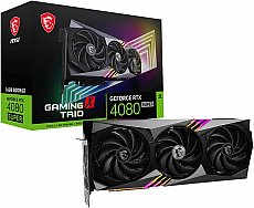 MSI GeForce RTX 4080 SUPER 16G Gaming X Trio — 16 GB GDDR6X, 2610 MHz, PCI Express Gen 4, 256-Bit, 3 x DP v 1.4a, HDMI 2.1a (unterstützt 4K- und 8K-HDR), Schwarz