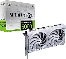 MSI GeForce RTX 5060 8G Ventus 2X OC White - 8GB GDDR7 (28Gbps/128-bit), PCIe 5, Boost: 2527 Hz, HDMI 2.1b, DisplayPort 2.1b