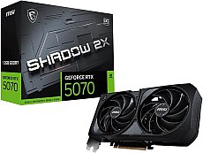 MSI GeForce RTX 5070 12G Shadow 2X OC - 12GB GDDR7 (28Gbps/192-bit), PCIe 5, Boost: 2542 MHz, HDMI 2.1b, DisplayPort 2.1b