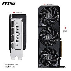 MSI GeForce RTX 5070 Ti 16G Shadow 3X OC — 16GB GDDR7 (28Gbps/256-bit), PCIe 5, Boost: 2482 MHz, HDMI 2.1b, DisplayPort 2.1b