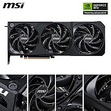 MSI GeForce RTX 5070 Ti 16G Shadow 3X OC — 16GB GDDR7 (28Gbps/256-bit), PCIe 5, Boost: 2482 MHz, HDMI 2.1b, DisplayPort 2.1b
