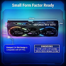 PNY GeForce RTX™ 5070 12GB ARGB OC Triple Fan Grafikkarte DLSS 4